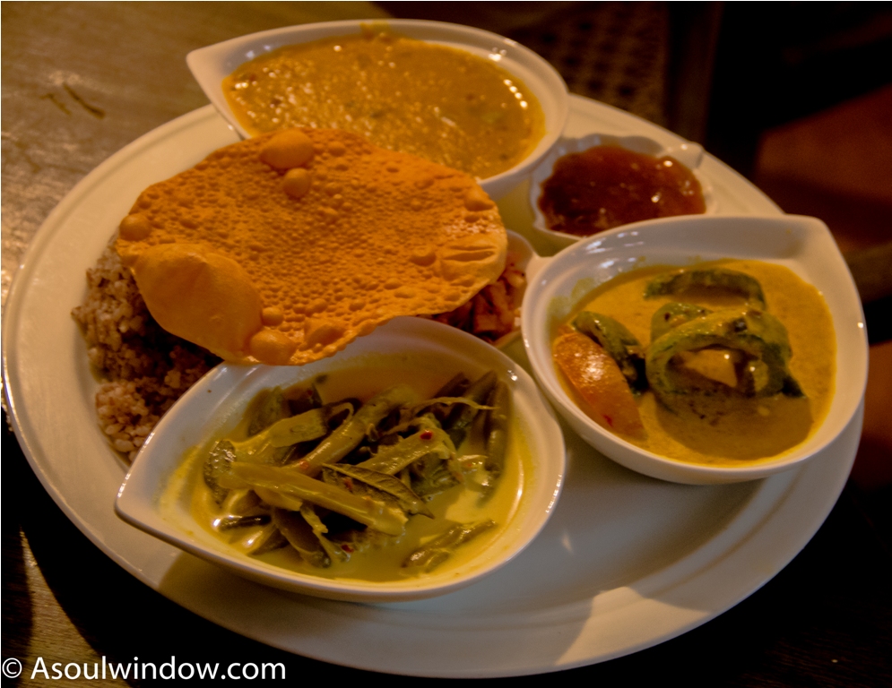 Curry and rice. India Sri Lanka Vegan Food