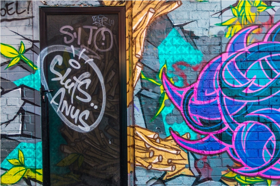 Dustbin Drugs Heroin Grafitti Street Art Hosier Lane Melbourne Australia China Town