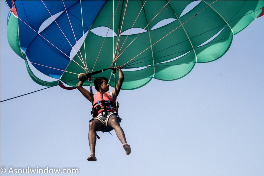 Parasailing baga calangute Goa India