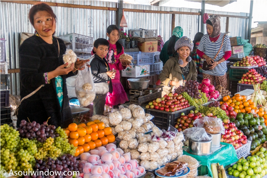 Lambui vegetable market Ukhrul Manipur North East India