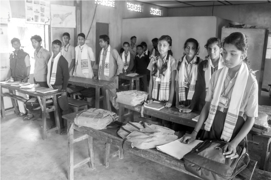 School Mishing Village Bamboo Homestay Majuli River Island Assam India