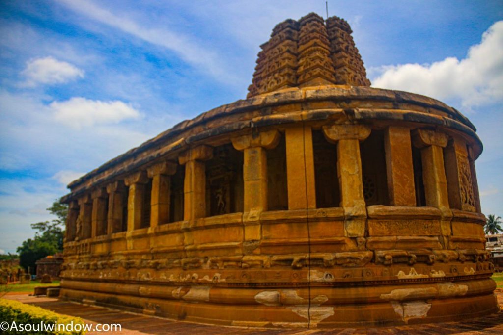 Durga Temple Aihole plan: Gajaprishta or Apsidal plan of Durga Temple