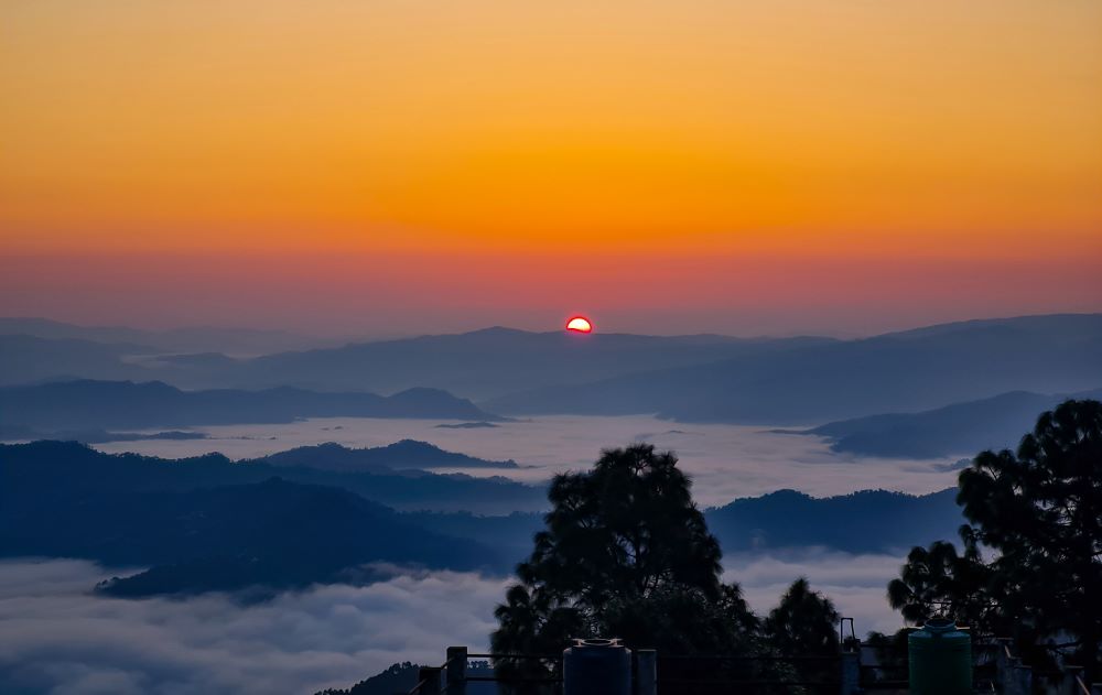 Sunset in Manila Uttarakhand.