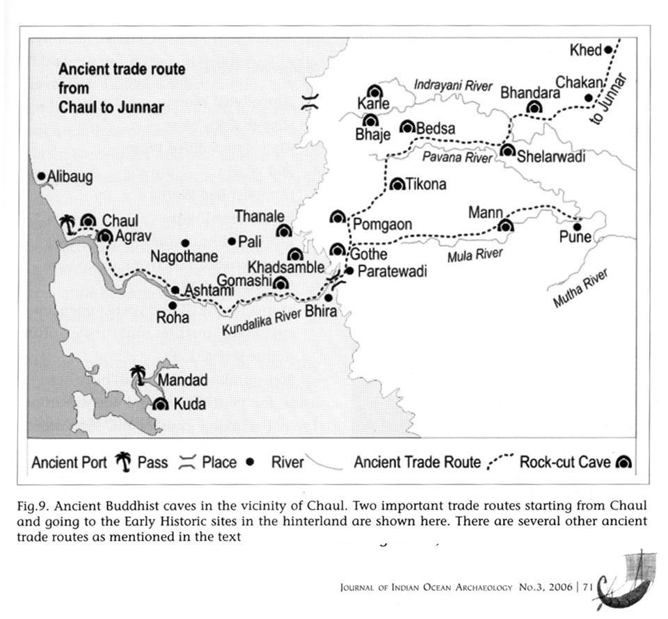 Ancient trade route from Chaul to Junnar and Naneghat etc