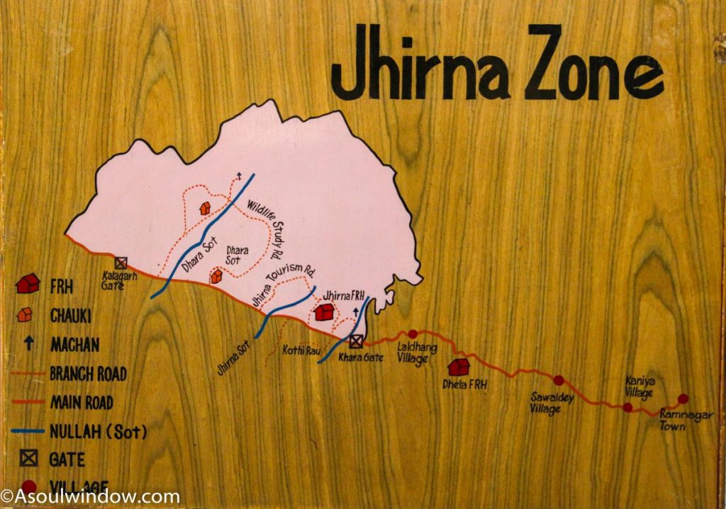 Jhirna Zone Map Jim Corbett National Park, Ramnagar, Uttarakhand