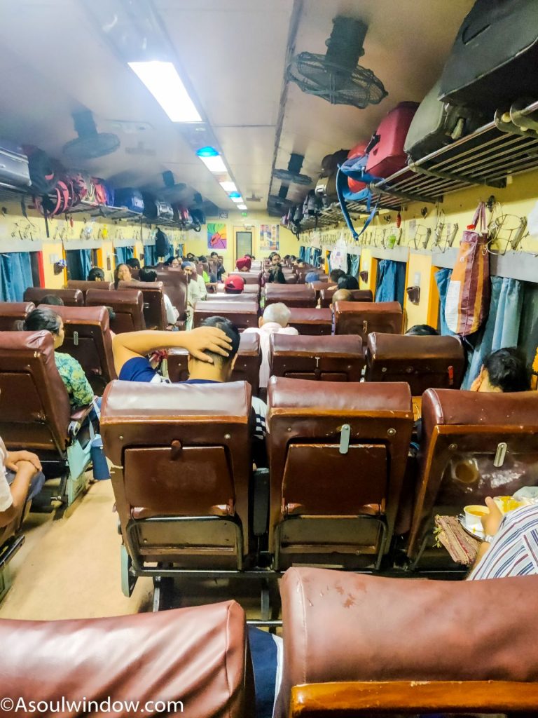 How to reach Jhirna? Air Conditioned Chair Car we took. This train is called as 15035 or Uttaranchal Sampark Kranti Express. 