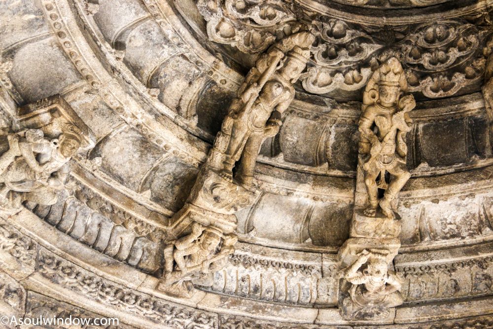 Carvings in ceiling of Baleshwar Mahadev Mandir, Champawat, Uttarakhand 