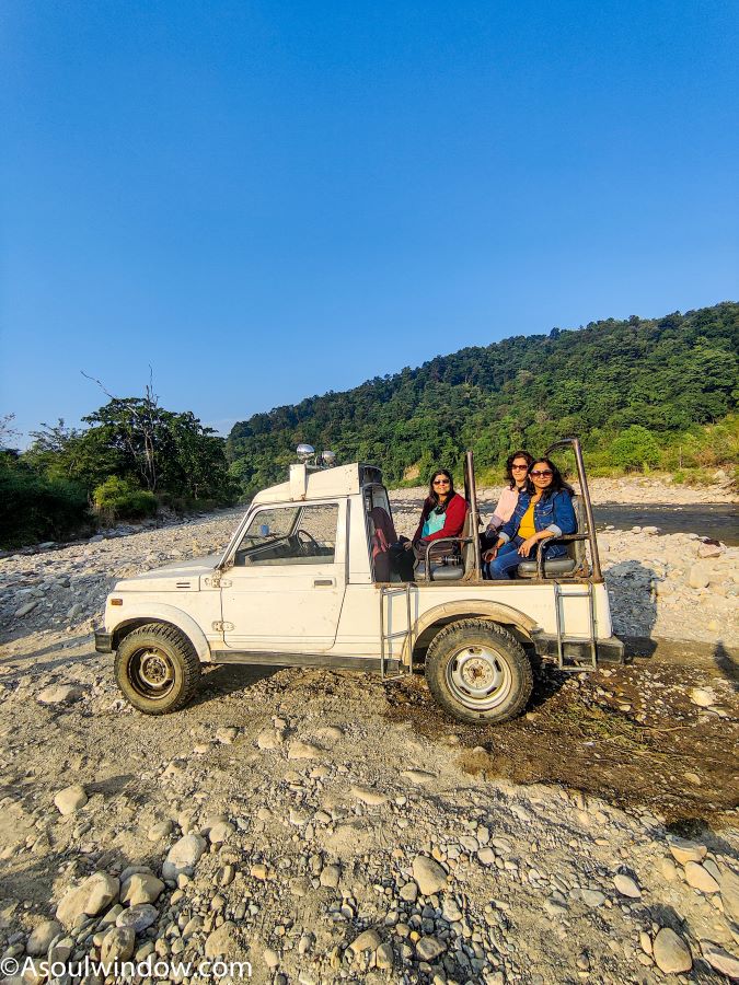 Jeep safari in Nandhaur Wildlife Sanctuary Uttarakhand. Near Kakrali gate of Tanakpur.