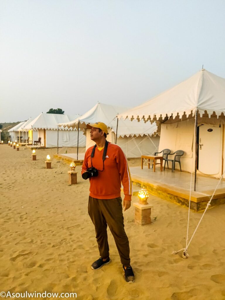 Glamping in Jaisalmer. Sand dunes in Rajasthan. Top Travel Blogger of India Abhinav Singh