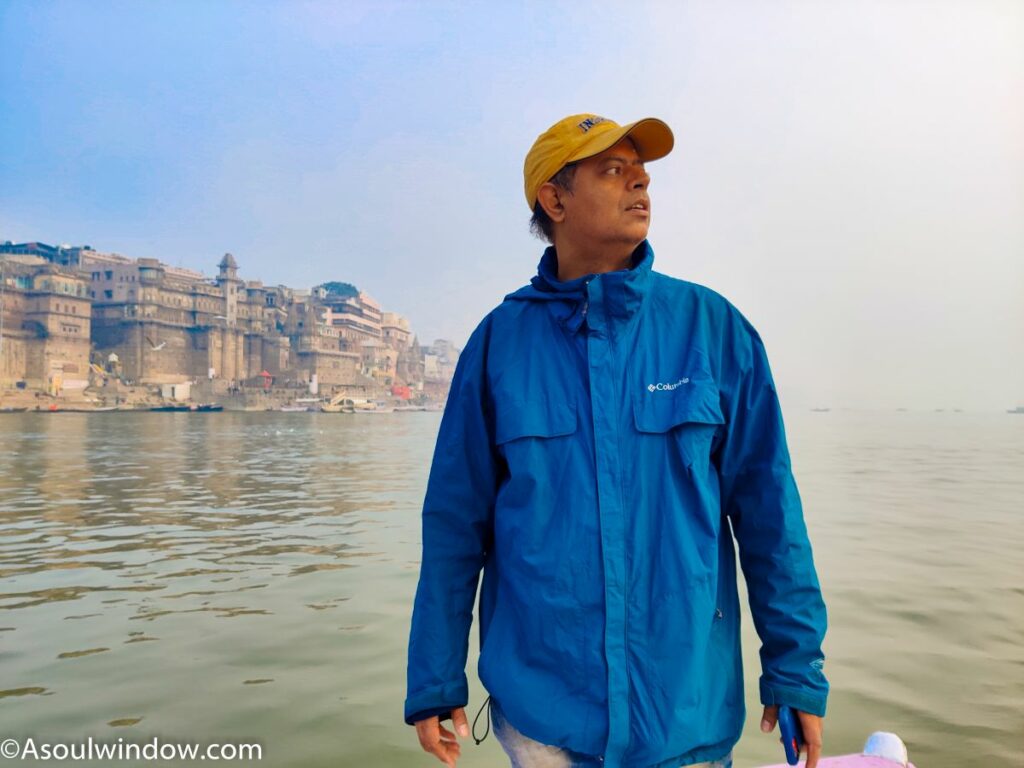 Boat ride at Ganga River near Ghats of Varanasi