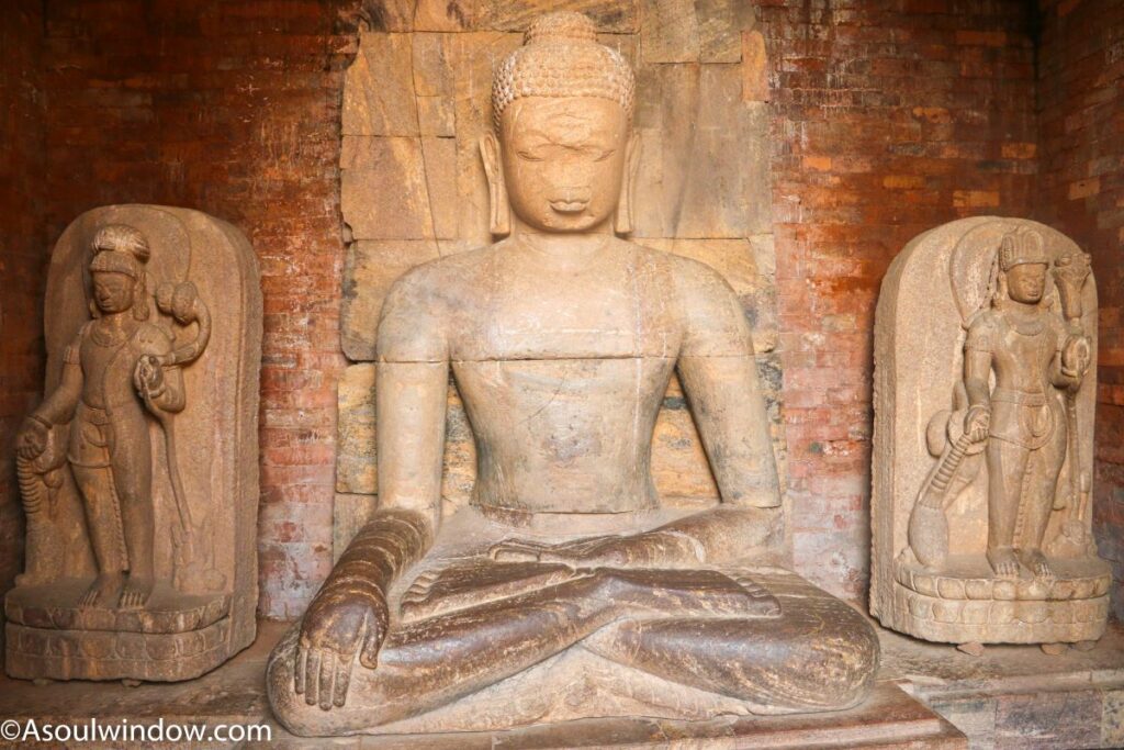 Gautama Buddha Padmapani Vajrapani statue Ratnagiri Monastery Buddhist Jajpur Odisha
