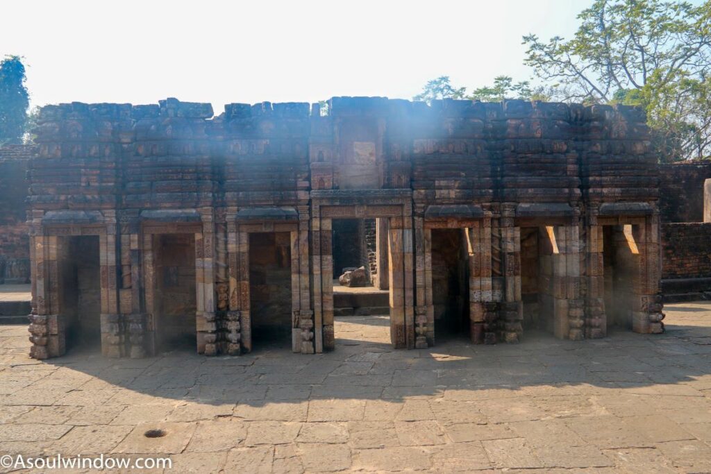 temples in courtyard of Ratnagiri Monastery Buddhist Jajpur Odisha