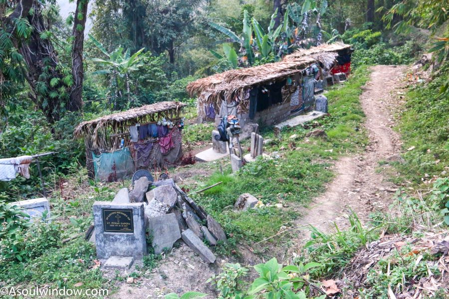 Christian style cemetery of Wancho people. Wakka, Arunachal Pradesh