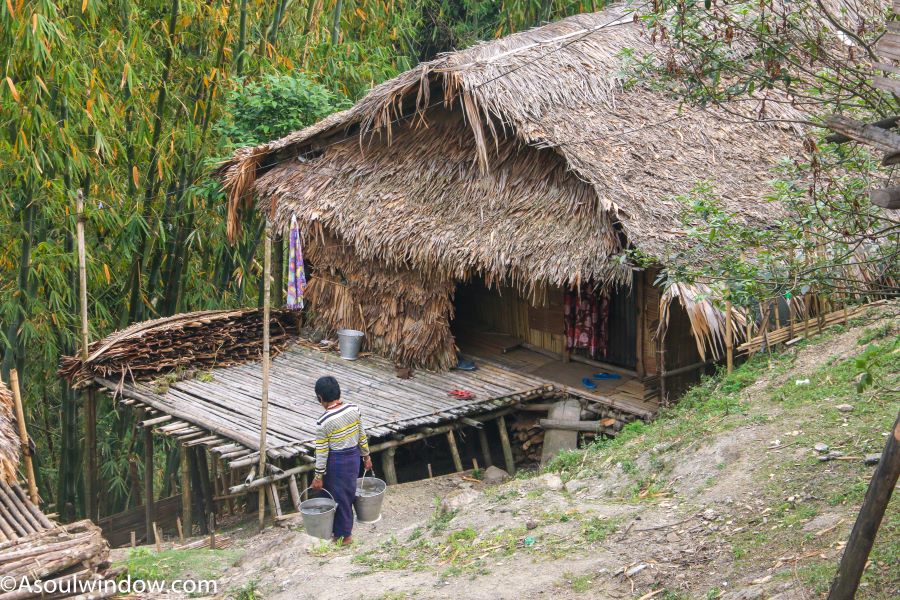 Ollo Nocte Tribe House in Lazu, Arunachal Pradesh. Near Indo Myanmar Border