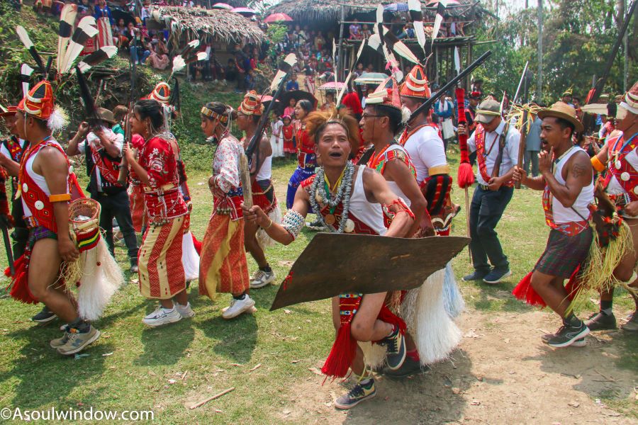 Wancho warrior dance during Oriah Festical in Chasa village, Arunachal Pradesh