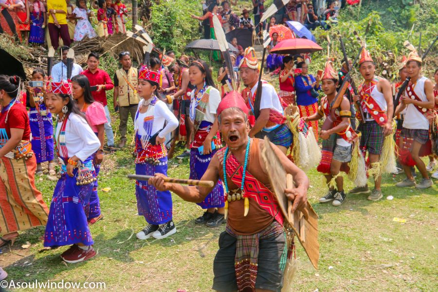 Warrior dance during Oriah Festival in Chasa village, Arunachal Pradesh