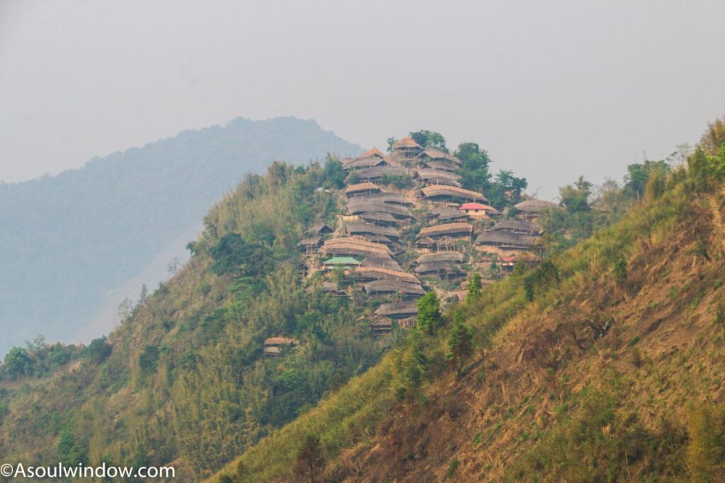 Clustered homes of Wakka Village. Wancho people live here. Arunachal Pradesh