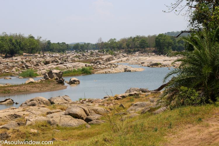 Sitaghat and Pench River. Pench National Park.