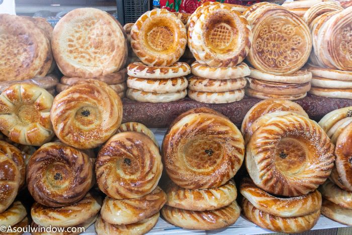 Tohax bread Qyrgy Bazar Green Market Shymkent Kazakhstan Central Asia