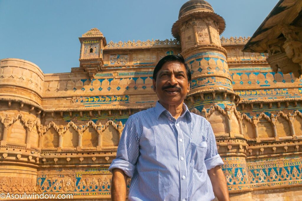 Archeologist K K Muhammed at Raja Man Singh Palace Gwalior