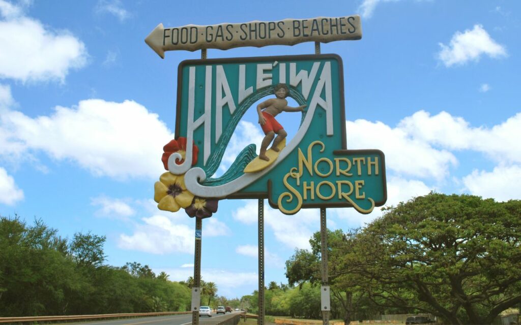 Haleiwa North Shore Sign Oahu Hawaii United States of America