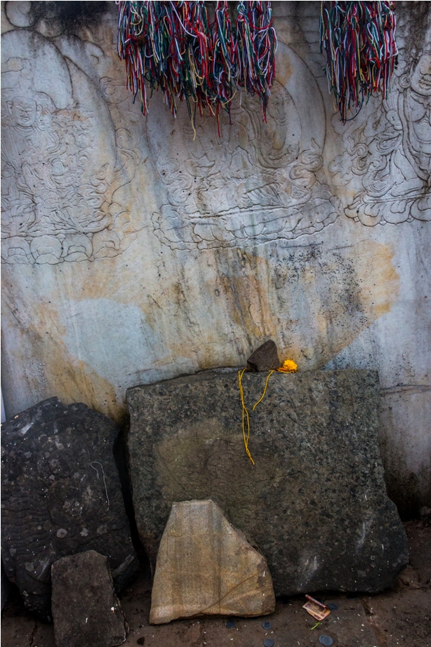 At the prayer altar in Rabdentse site. Pelling, West Sikkim